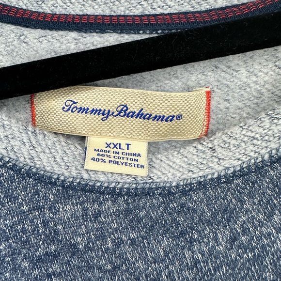 Tommy Bahama Blue and Grey Crewneck Sweater Size XXLT - Picture 3 of 5